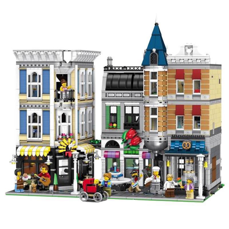 Đồ chơi Lắp ghép Mô hình Lele S7128  Assembly Square Quảng Trường Nhộn Nhịp