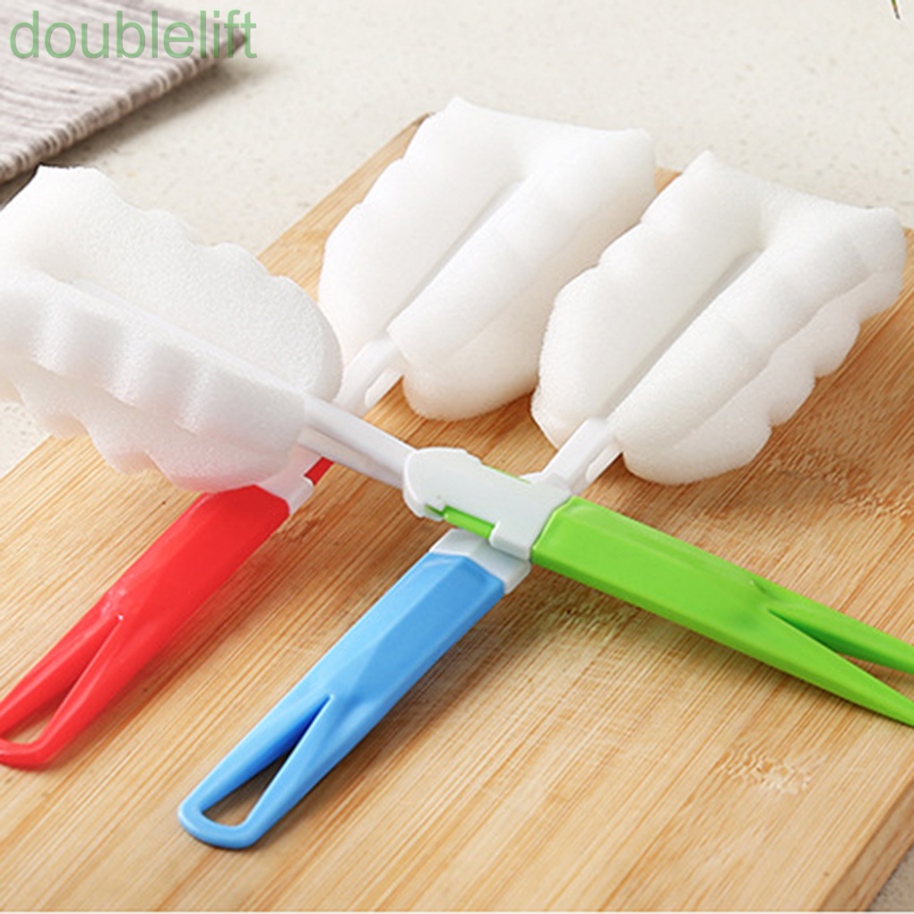 Bàn chải đầu mút rửa ly tay cầm dài màu sắc ngẫu nhiên