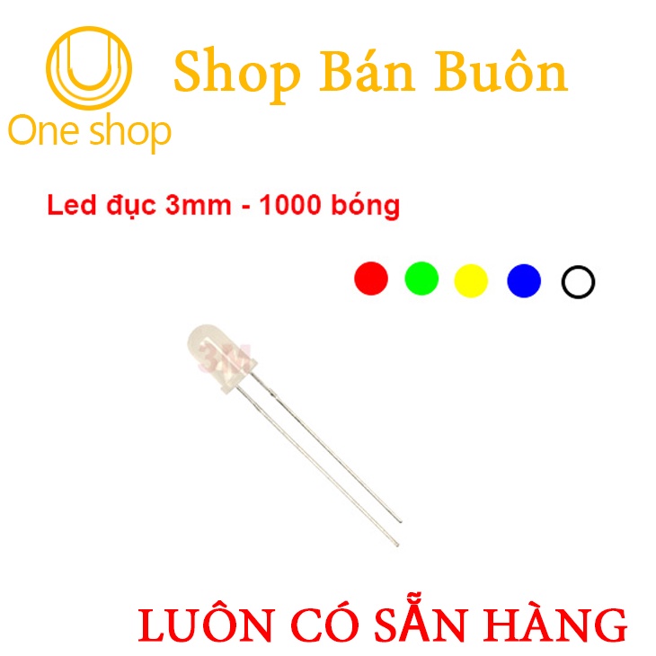 Led Đục 3mm Gói 1000 Bóng