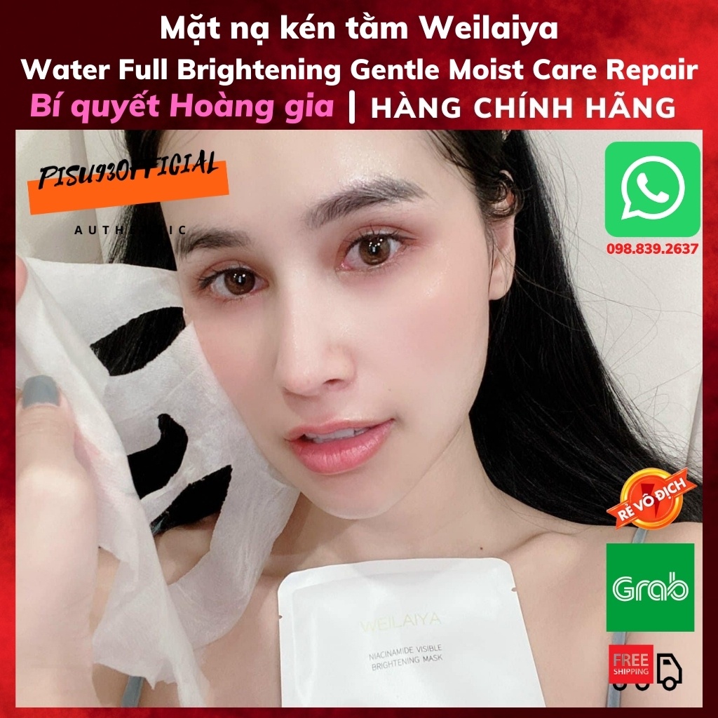 Mặt nạ dưỡng ẩm, dưỡng trắng, se khít lỗ chân lông, kén tằm Weilaiya Water Full Brightening Gentle Moist Care Repair | BigBuy360 - bigbuy360.vn