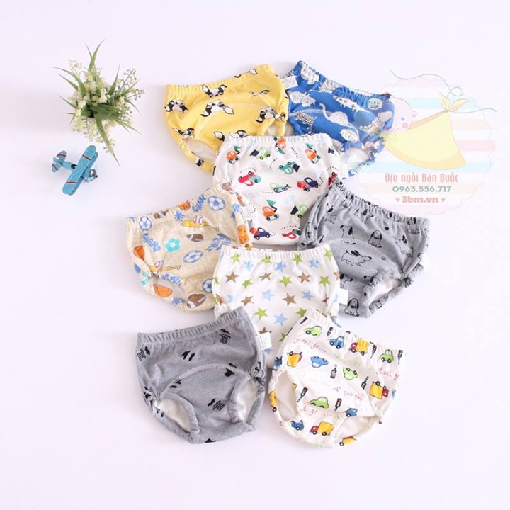 COMBO 2 QUẦN BỎ BỈM COTTON 6 LỚP CHO BÉ