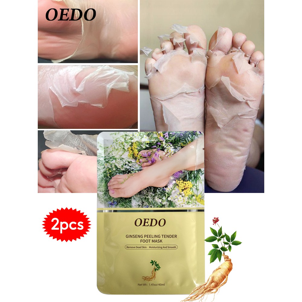 Set 2 mặt nạ ủ da chân OEDO thành phần tự nhiên loại bỏ lớp da khô cứng làm sáng da chân