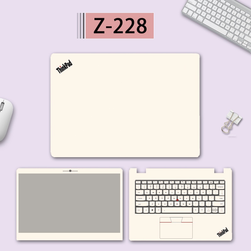 Miếng Dán Màu Trơn Họa Tiết Sợi Carbon Đơn Giản Cho Lenovo ThinkPad X1 P15v / E15 / E14 S2 Gen6 E480 T14 Sharp 15.6 "