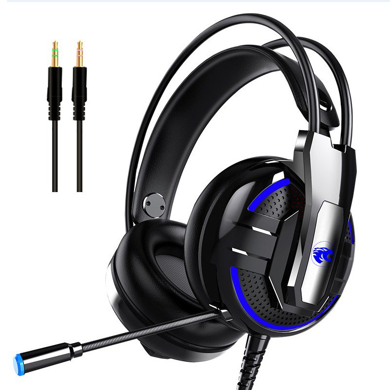 Tại ChỗTai Nghe Chụp tai Chơi Game Có Mic Dành Cho Điện Thoại Di Động có dây LED Gameming / Pc / Ps4 Gaming Headphone He