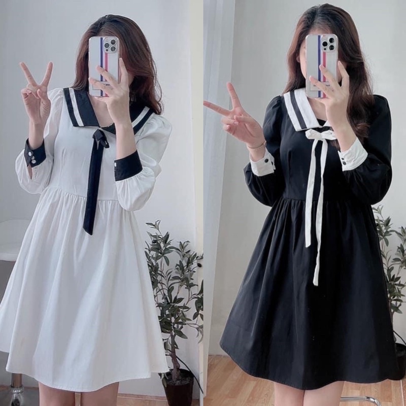 [ẢNH THẬT/VIDEO]VÁY THUỶ THỦ DÁNG MỚI PHỐI HAI MÀU SIÊU ĐÁNG YÊU