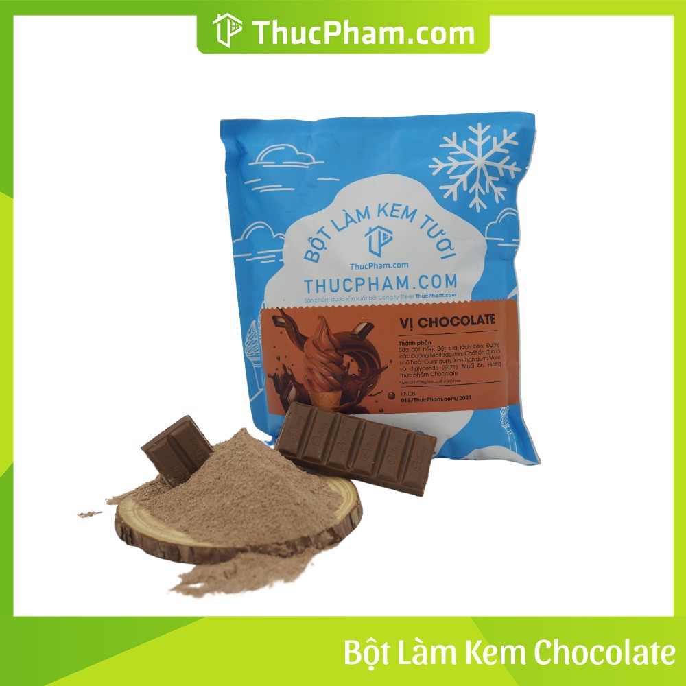 Bột Làm Kem Tươi THUCPHAM.COM Vị Chocolate 1kg - Công Thức Độc Quyền Hương Vị Mới, Không Gắt, Không Hắc