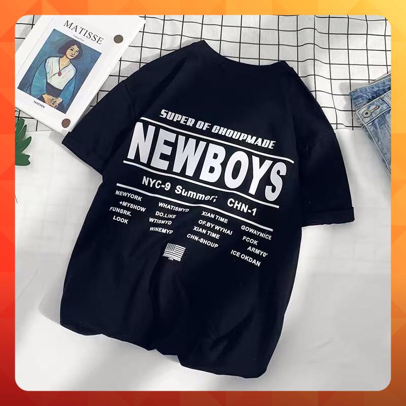 [ Ảnh Thật ] Áo thun tay lỡ form rộng họa tiết NEW BOY - Unisex nam nữ đều mặc được | BigBuy360 - bigbuy360.vn