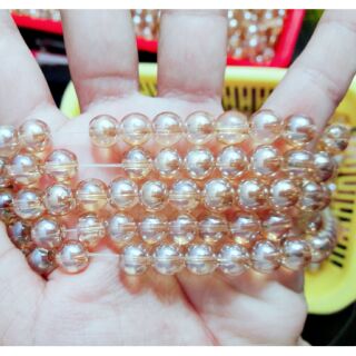 1 xâu hạt đá ánh kim vàng 8mm ( xâu 45 viên )