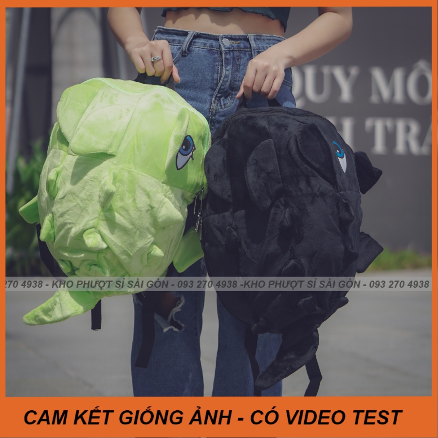 Kho balo khủng long vải nhung mịn SG - Balo khủng long nhung nhiều màu chọn lựa biker