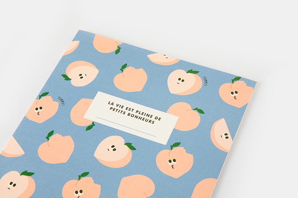 Tập Vở Ghi Chú Kẻ Ngang ARTBOX Hàn Quốc In Họa Tiết Quả Đào