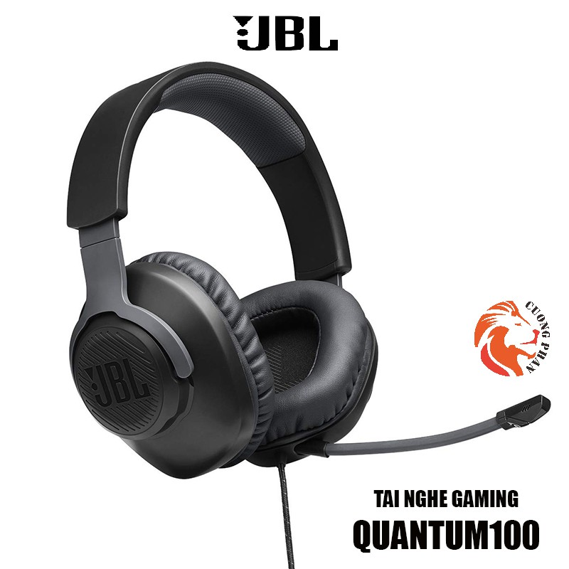 Tai Nghe Gaming Chụp Tai JBL Quantum 100 - Tặng Mũ Lưỡi Trai JBL - Hàng Chính Hãng