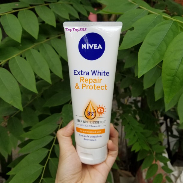 Tinh chất dưỡng thể dưỡng trắng Nivea giúp phục hồi & chống nắng Nivea SPF50 (180ml)