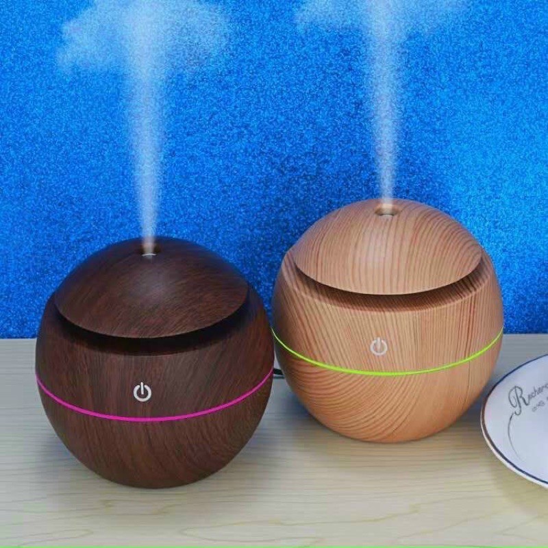 Máy Xông Tinh Dầu Vân Gỗ Mini Phun Sương Chống Muỗi Nhỏ Gọn Tiện Dụng