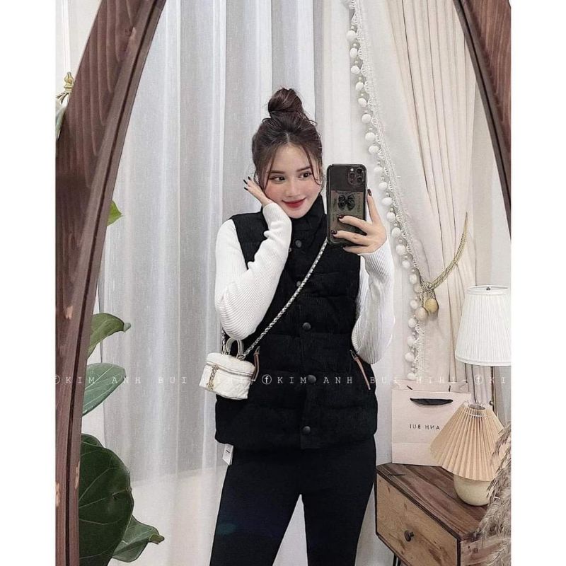 ÁO KHOÁC GILE CHẤT NHUNG TĂM SIÊU ĐẸP