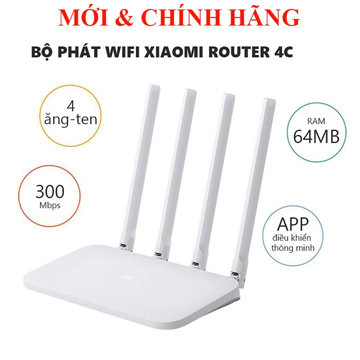 Bộ phát &amp; kích sóng wifi Xiaomi Redmi AC2100, Xiaomi 4C, Xiaomi Wifi Repeater Pro Quốc Tế