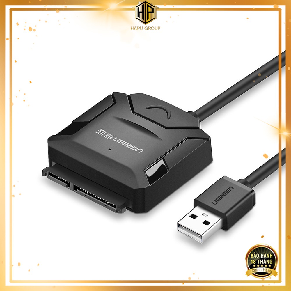 Cáp USB 3.0 to SATA HDD 2,5 và 3,5 Ugreen 20611 có nguồn phụ cao cấp - Hapugroup