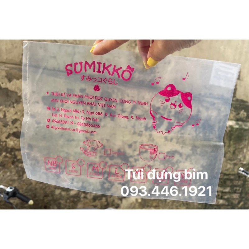 túi đựng bìm, thiết kế mẫu túi đựng bỉm theo yêu cầu
