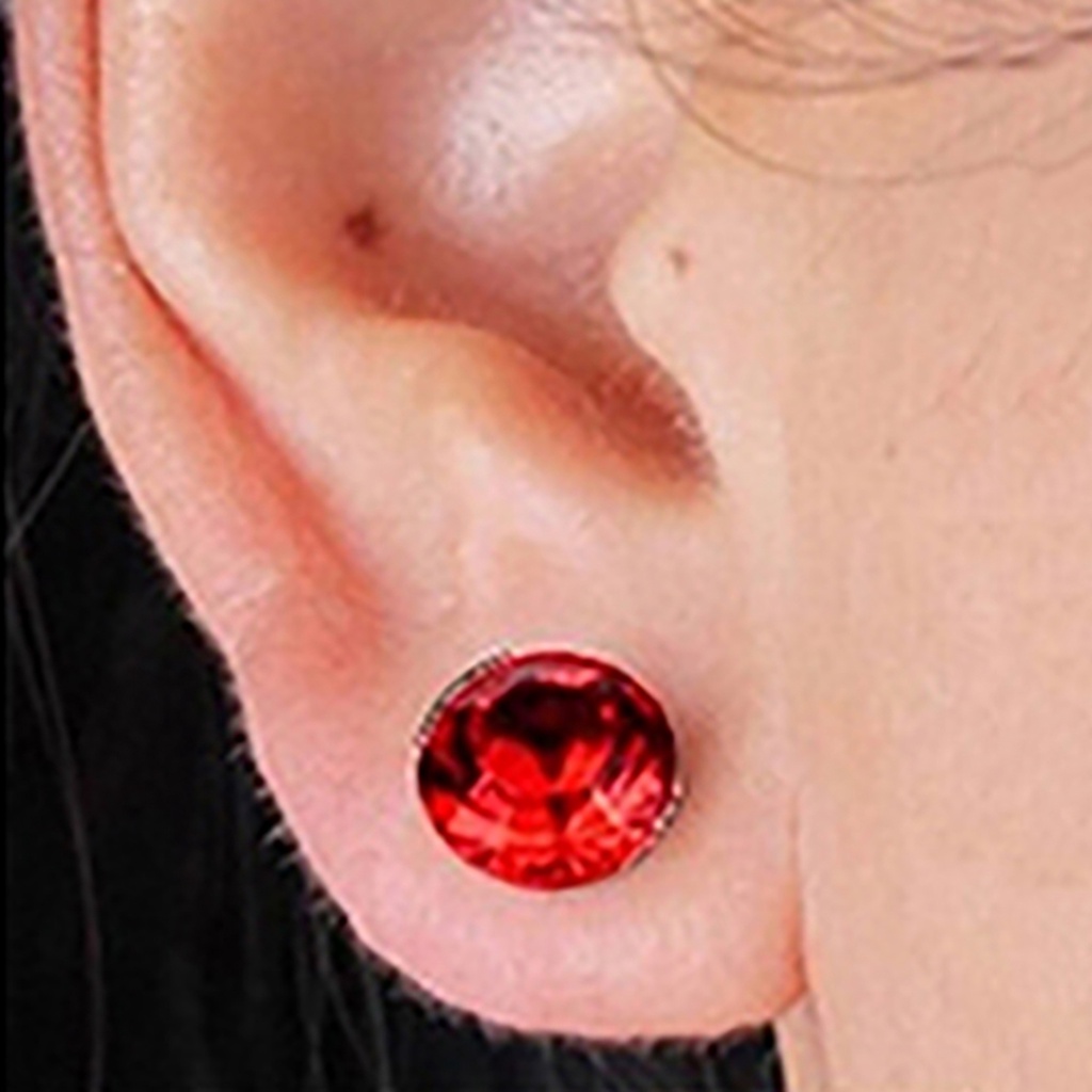 Cặp khuyên tai nam châm hút thiết kế nút tròn đá sang trọng trẻ trung dành cho nam và nữ