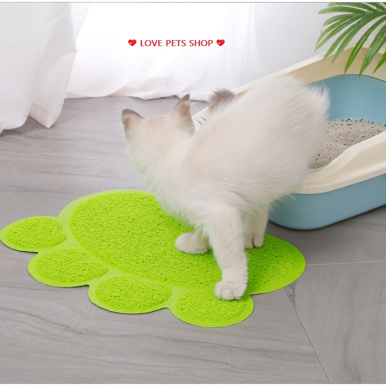 THẢM LÓT SÀN, THẢM LAU CHÙI CHÂN CHO MÈO HÌNH DẤU CHÂN SIZE NHỎ 30*40CM - LOVE PETS SHOP