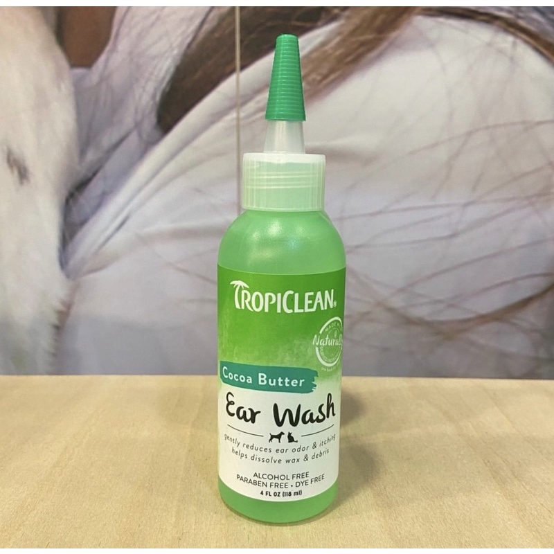 Dung dịch vệ sinh tai cho chó mèo Tropiclean Ear Wash làm sạch và ngăn ngừa viêm tai 118ml xuất xứ Mỹ