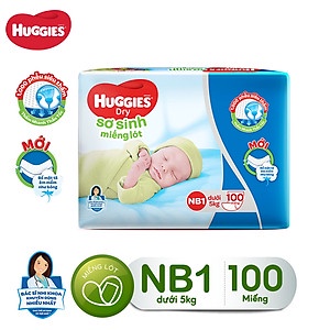 [Chính hãng] Miếng lót Sơ Sinh Huggies NB 1 (100 miếng) - NB 2 (60 miếng)