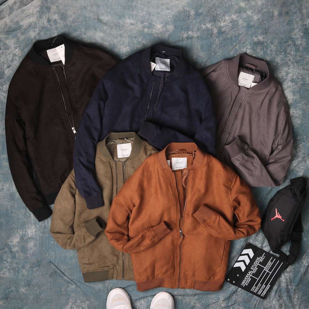 Bomber suede hàng việt nam xuất khẩu hàng đẹp chuẩn form