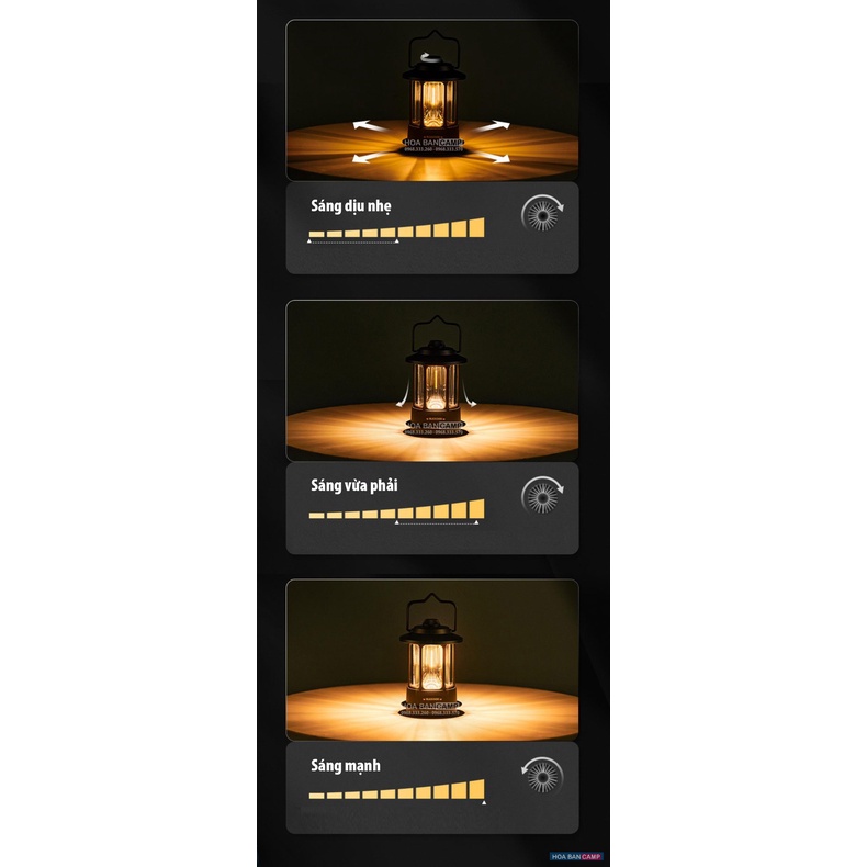 Đèn Bão Cắm Trại Cổ Điển BlackDog LYD007