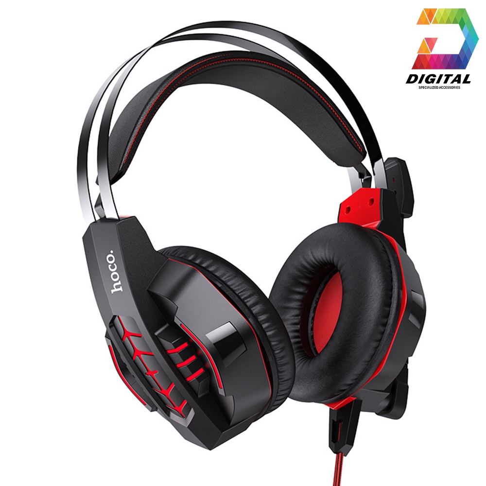 Tai Nghe Chụp Tai Hoco W102 Chính Hãng Có Led Hỗ Trợ Mic Đàm Thoại