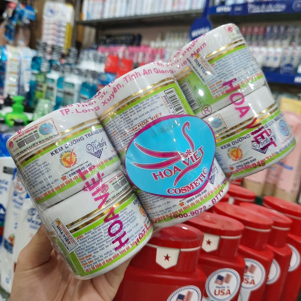 1 Lốc 12 Hũ kem victory ngọc trai Hoa Việt 15g/hũ
