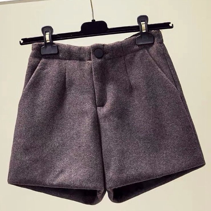 Quần Short Len Lưng Cao Ống Rộng Phong Cách Hàn Quốc Thời Trang Cho Nữ