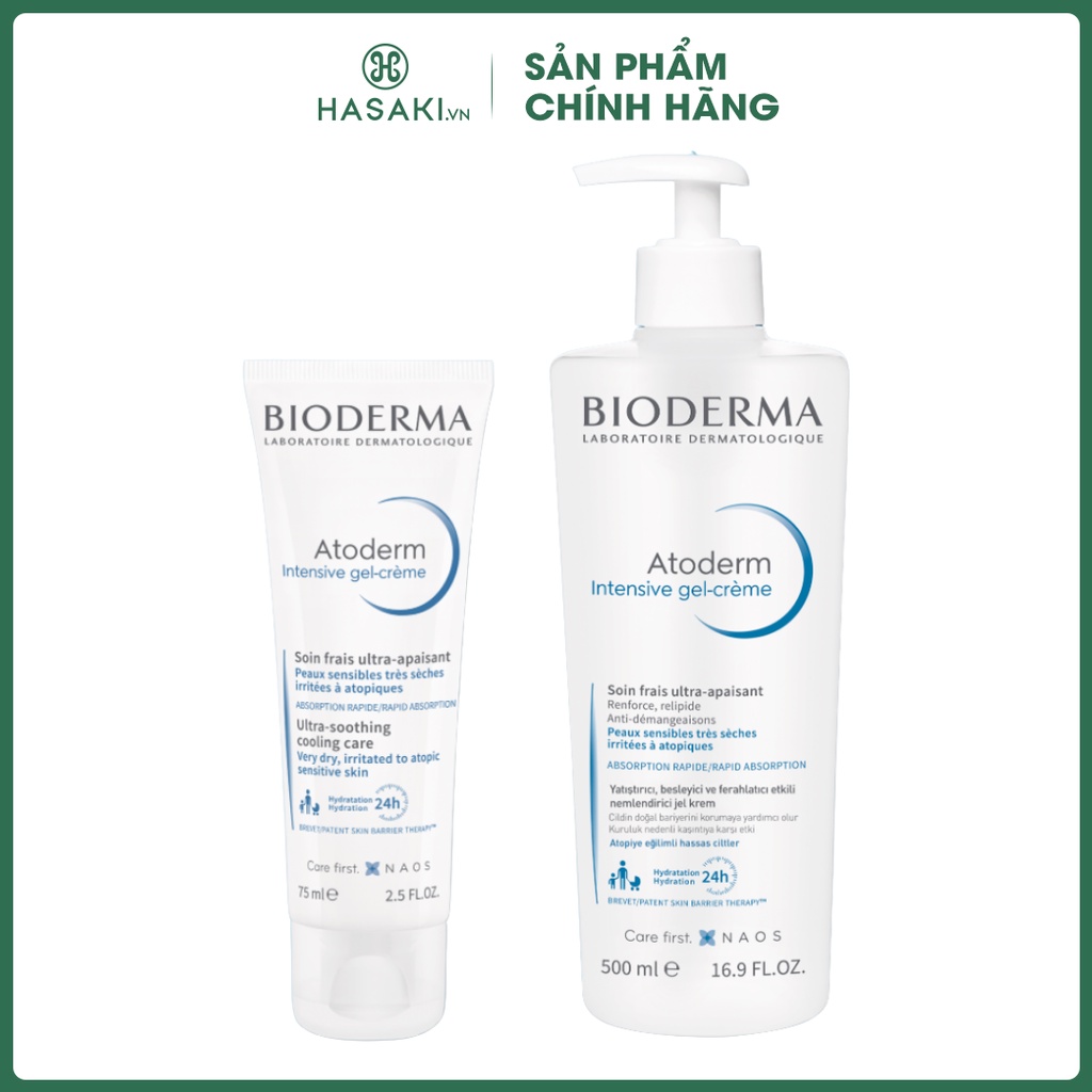 Gel Dưỡng Ẩm Làm Dịu Cho Da Rất Khô Bioderma Atoderm Intensive gel-crème - Hasaki - Hàng Chính Hãng