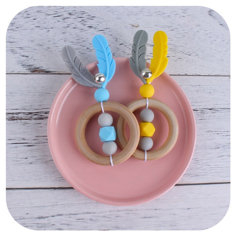 Đồ Chơi Lục Lạc Silicone Không BPA Cho Bé Sơ Sinh Gặm Nướu