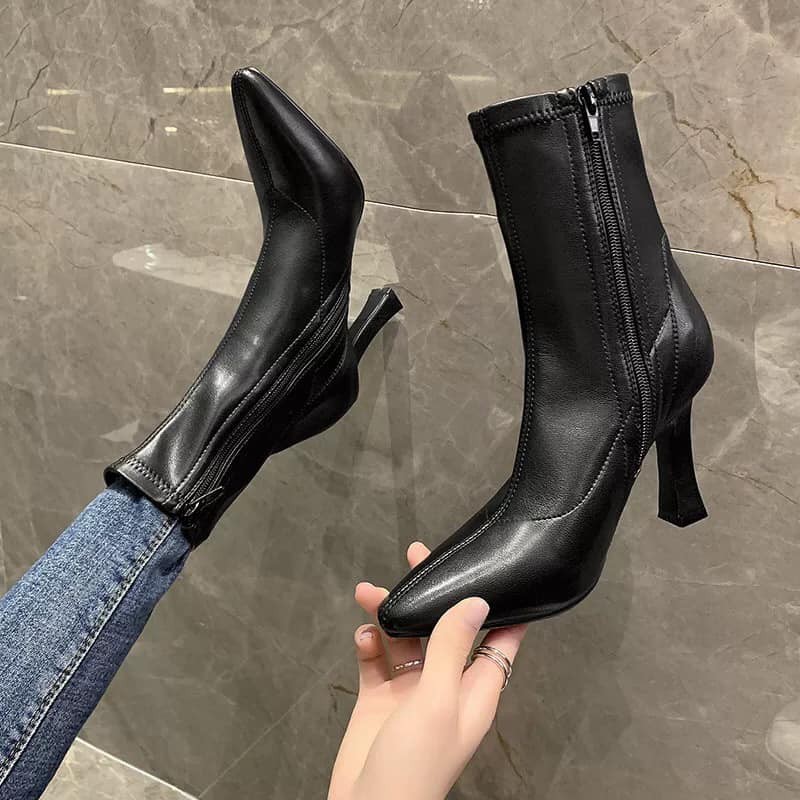 GIÀY BỐT NỮ MŨI NHỌN CAO GÓT 10CM