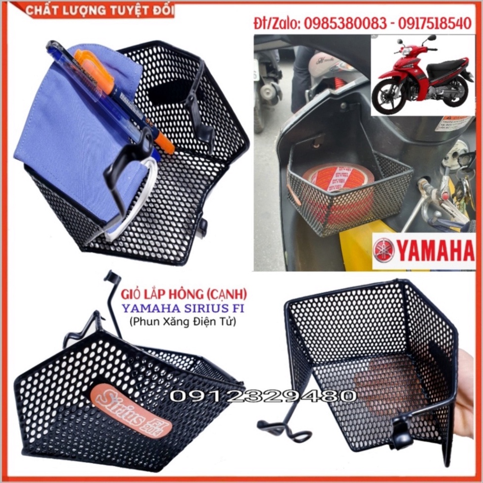 Rổ Hông - Giỏ Cạnh Gắn Yamaha Sirius, Wave A, Wave S110, Wave Rsx, Wave Blade, Exciter 150, Ex 150, Exciter 50cc, Ex50cc