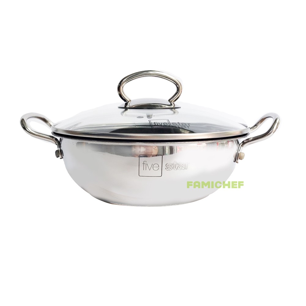 Nồi kho cá inox chống dính 3 đáy FiveStar FSN20IN005 20cm