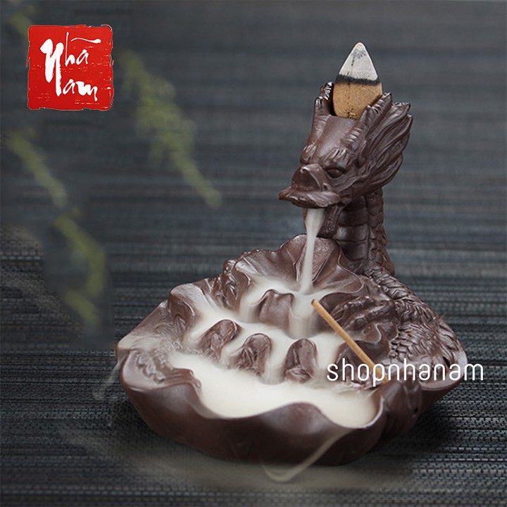 [Bán sỉ] Thác khói trầm hương để bàn tặng 1 nụ trầm thác rồng