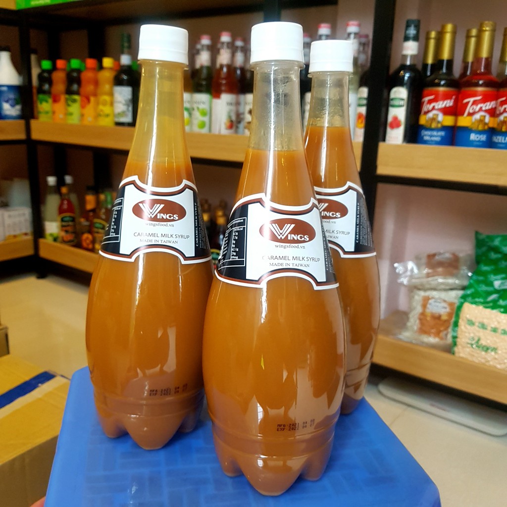 Syro caramel milk 1.3kg hãng WINGS/ Syro caramel Sữa