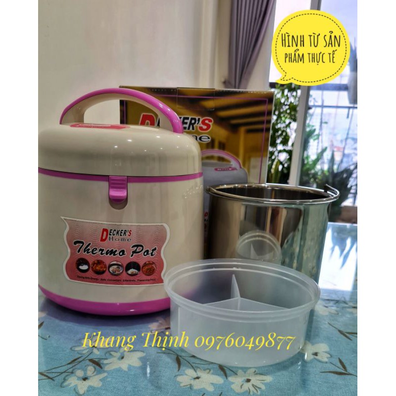 Nồi ủ Decker's Home 2,5L( lồng trong Inox 304)