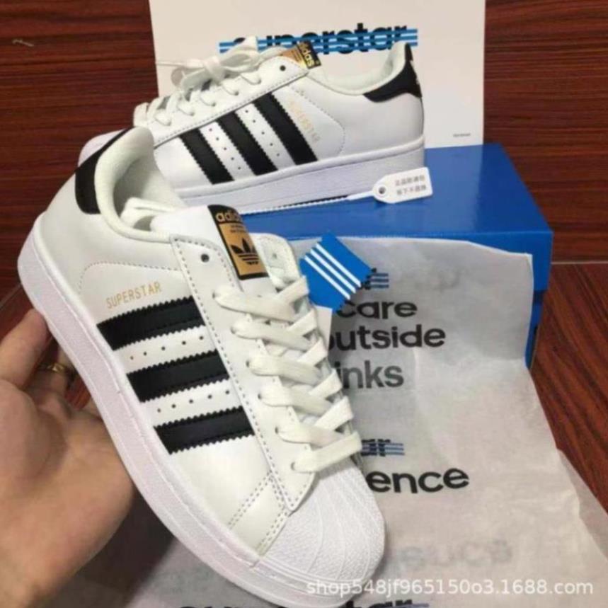 👟👟Giày Sneaker Nam Nữ Adidas SuperStar Mũi Sò Trắng Sọc Đủ Màu Full Box Size