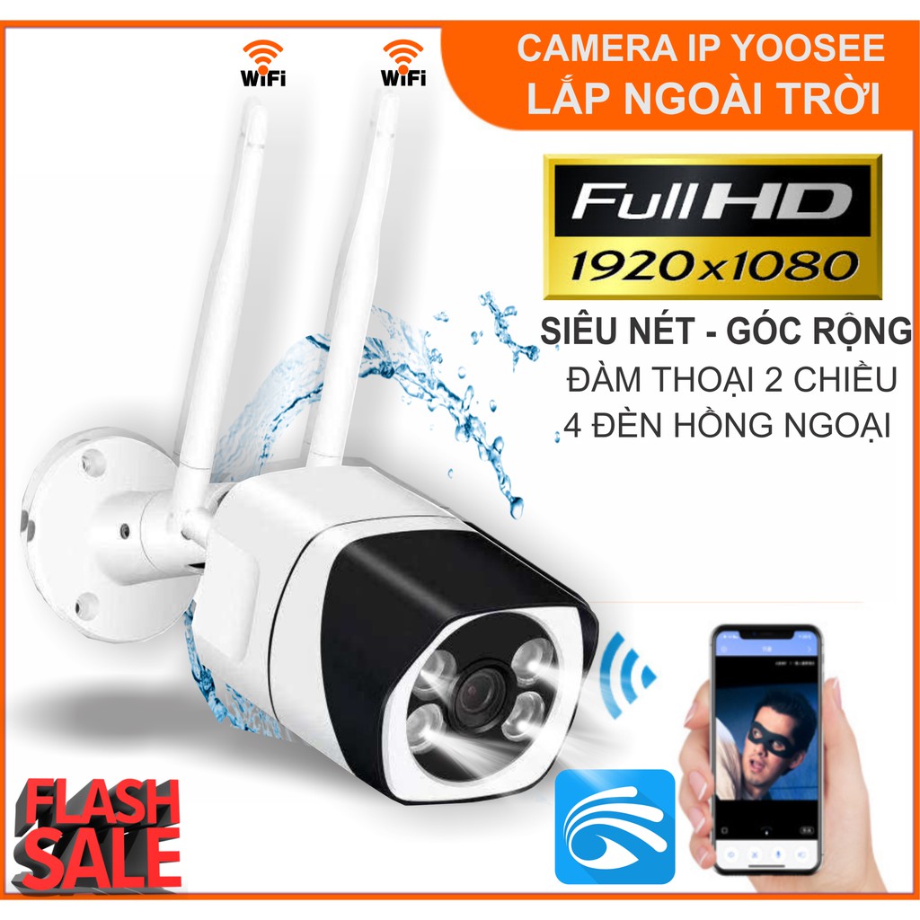 [Mã 267ELSALE hoàn 7% đơn 300K] Camera YooSee lắp ngoài trời 2.0mpx FHD - 4 đèn hồng ngoại | WebRaoVat - webraovat.net.vn