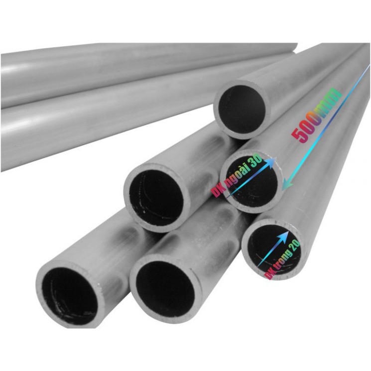 Cây/Ống Nhôm 6061 Đường Kính D30 Lỗ 20 dài 500mm  PHUTROCONGNGHIEPVN007