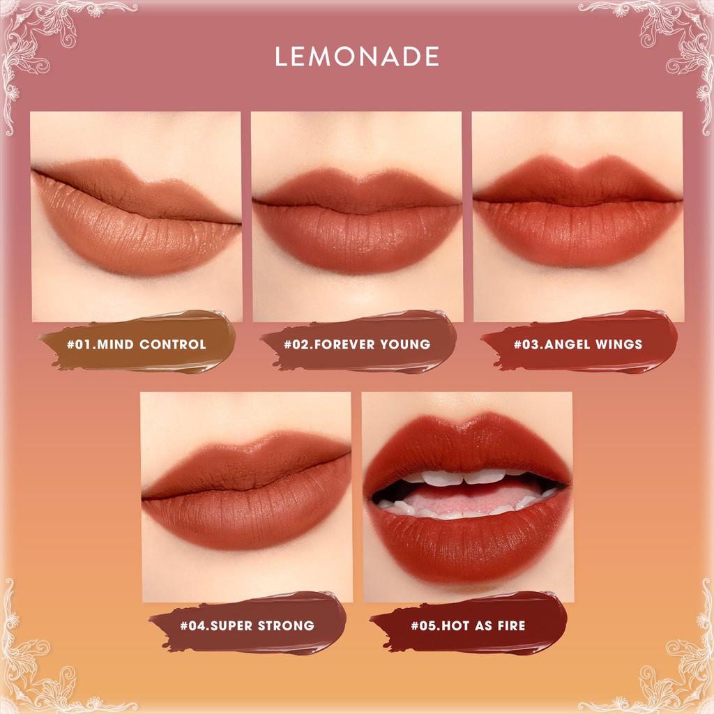 Combo Lemonade Phấn nước kiềm dầu Matte Addict Dual Cushion 16g và Son kem lì SuperNatural Matte Lipcream 5g