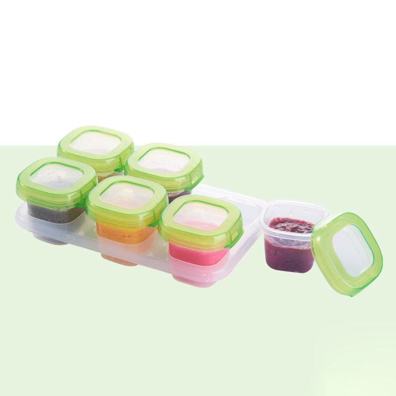Set 6 Hộp Nhựa Đựng Thức Ăn Cho Bé