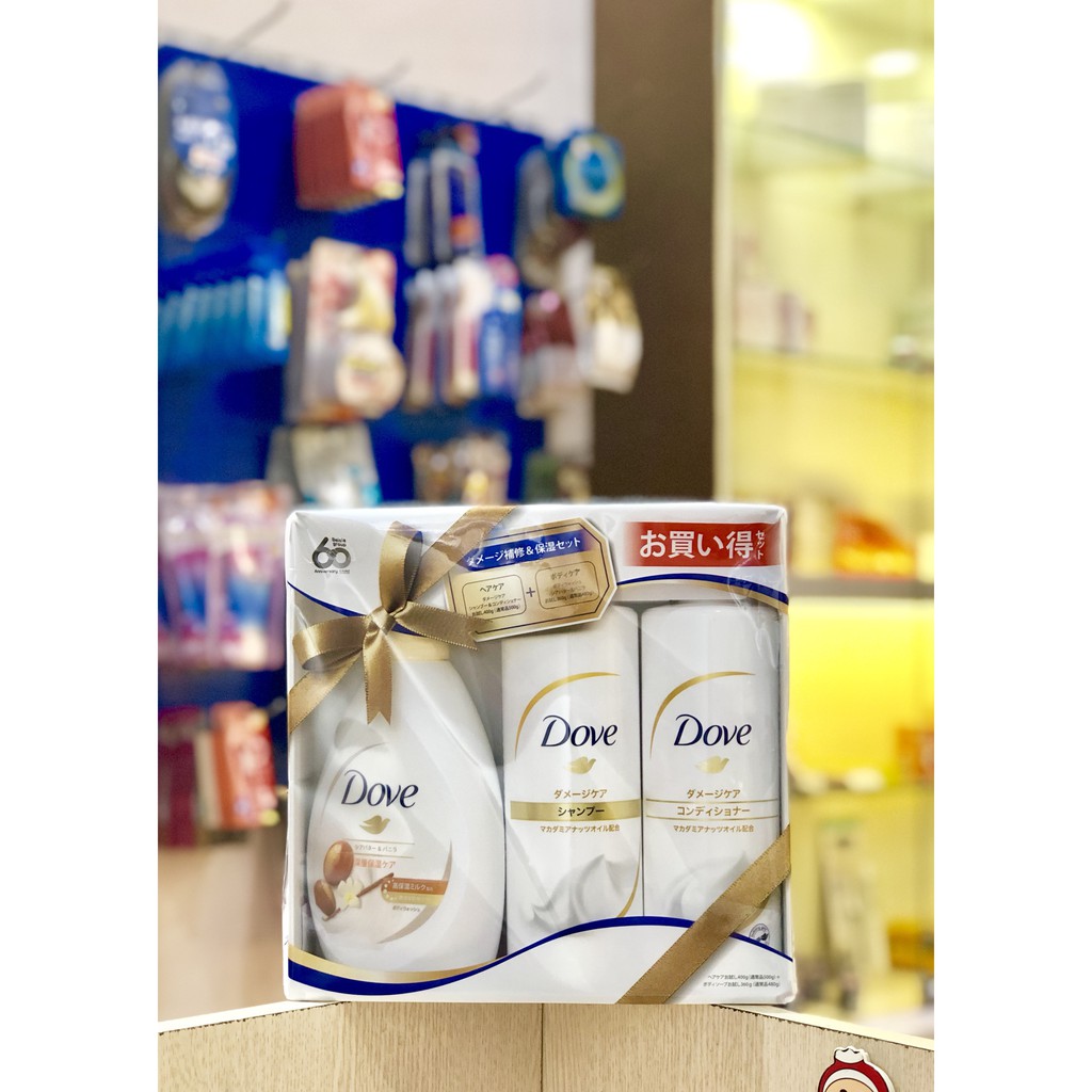 BỘ Tắm/ Gội/ Xả DOVE SET 3 NỘI ĐỊA NHẬT BẢN