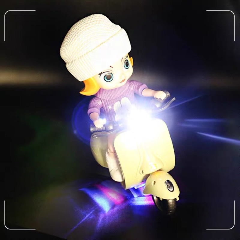 Xe mini đồ chơi kèm búp bê lái xe