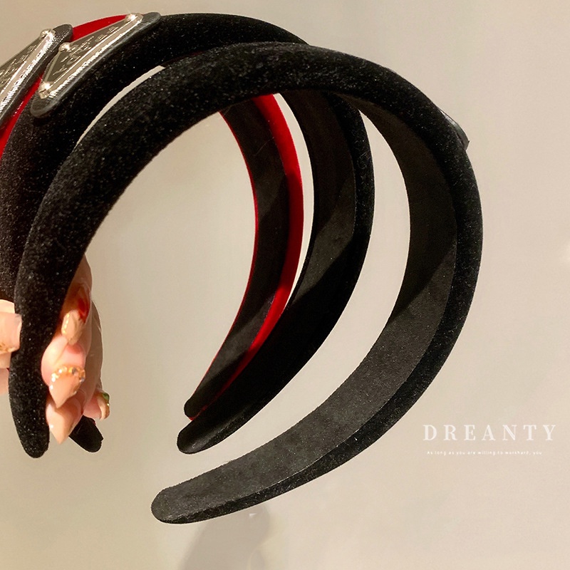 Băng Đô Cài Tóc Vải Nhung Đen Cao Cấp Phong Cách Pháp Cổ Điển Thời Trang Cho Nữ