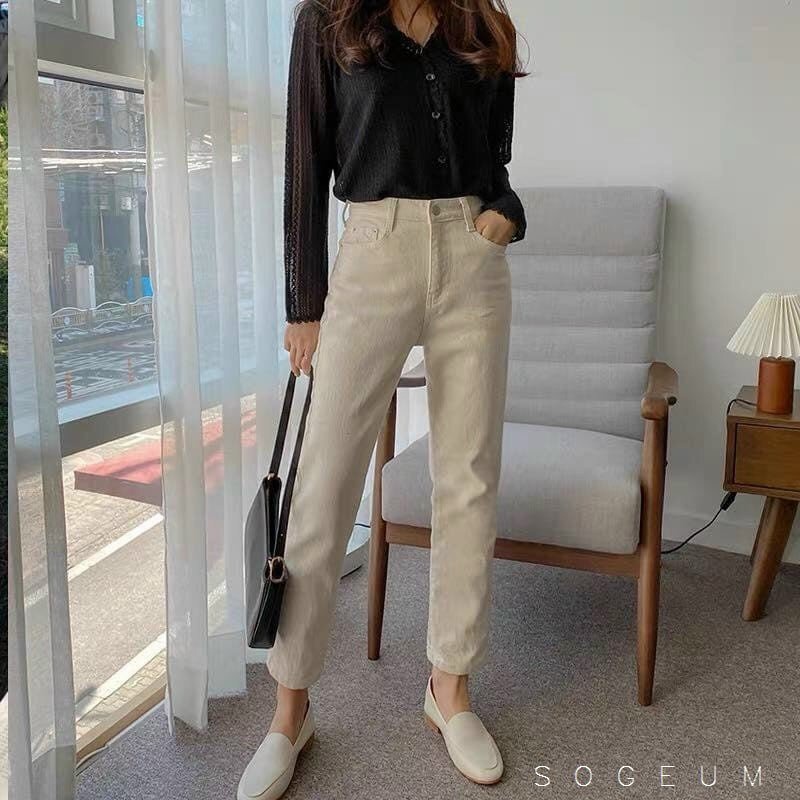 Quần Kaki trơn, Quần Baggy Nam Nữ jean Ống Suông Rộng Trẻ Trung Năng Động | Tdshopnt - Q12