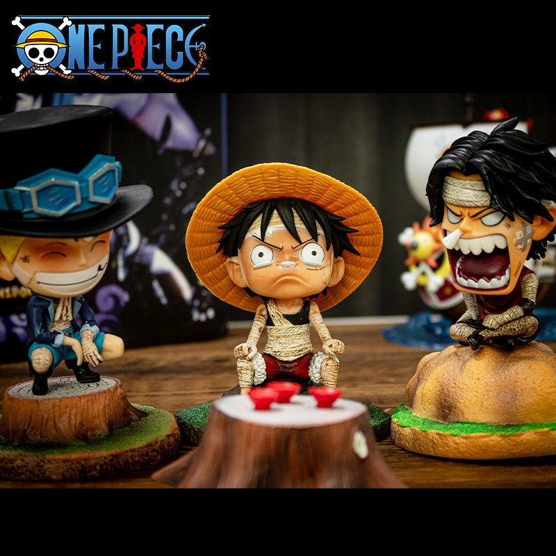 Mô hình chibi luffy, sabo, ace bị thương ( one piece )