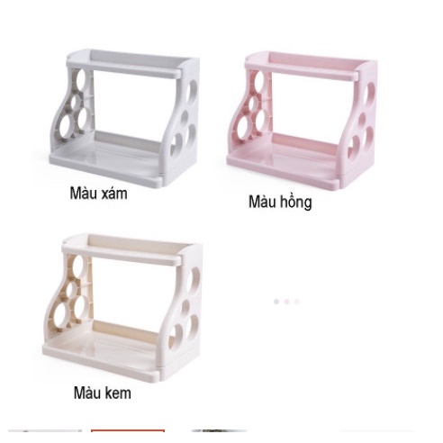 Kệ Đựng Gia Vị 2 Tầng Thiết Kế Thông Minh, Tiết Kiệm Không Gian , Nhựa  An Toàn Cao Cấp 88277 Korea Store 88