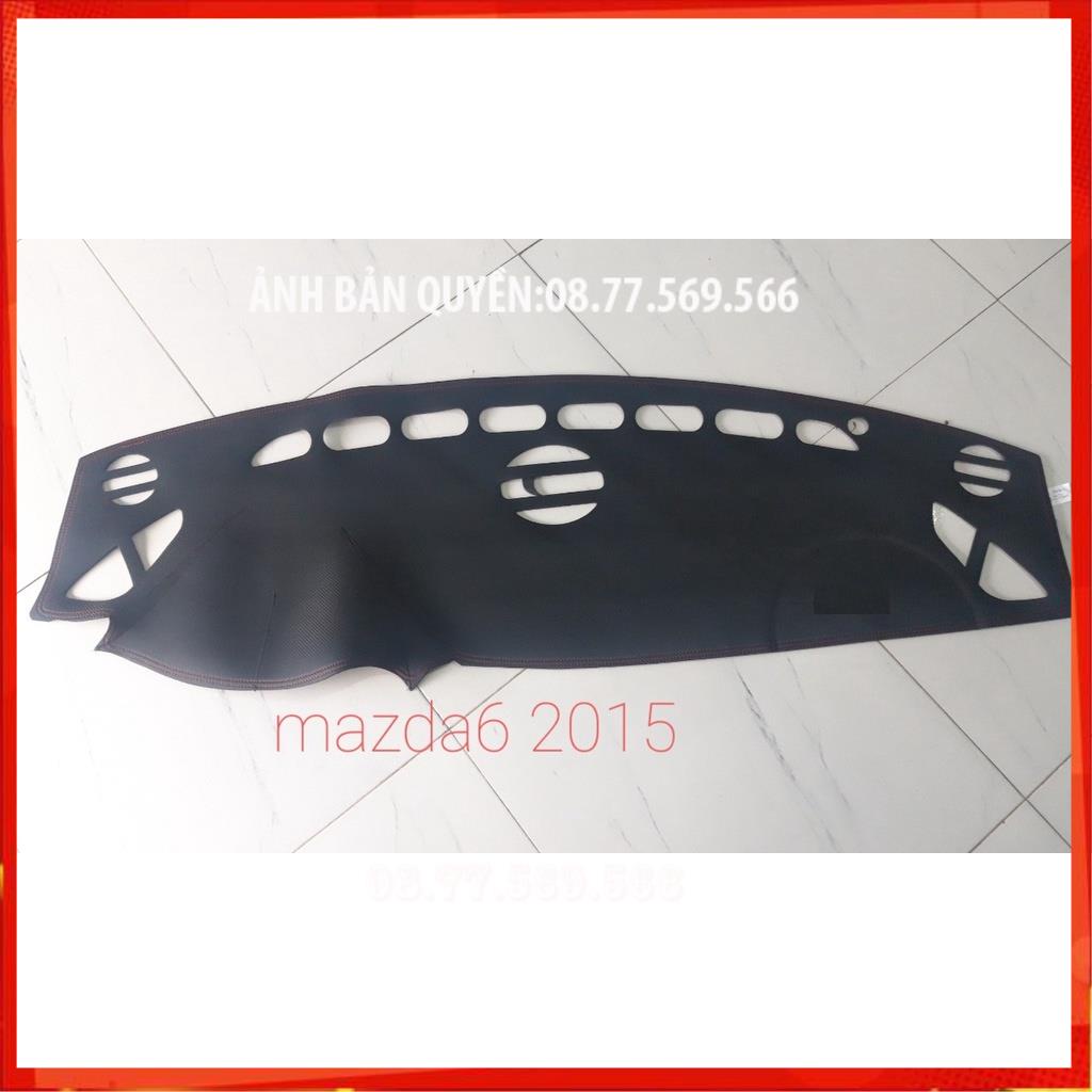 THAM TAPLO DA VÂN GỖ MAZDA 6 THẢM LÓT TAPLO 3 LỚP CHỐNG NÓNG XE HƠI Ô TÔ NHUNG LÔNG DA CARBON BẢO HÀNH 12 THÁNG
